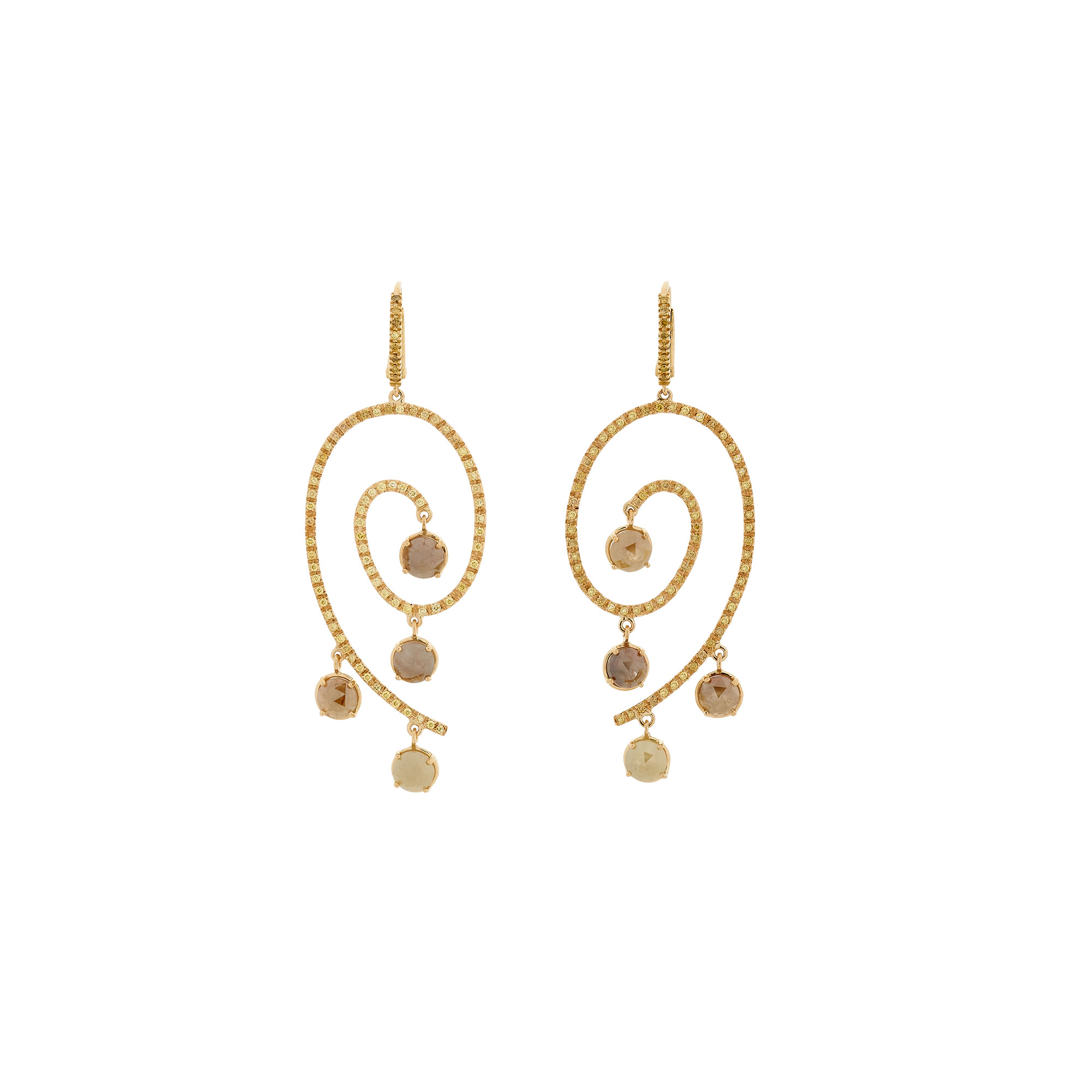 Modern Sui Dhaga Gold Earrings Designs | 3d-mon.com